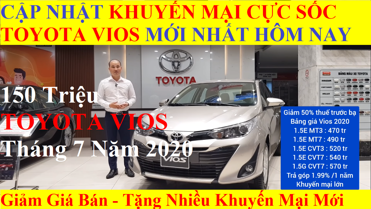 Bảng Giá Xe Toyota Vios Tháng 10 Năm 2020 Khuyến Mại Giảm Giá Đón Tết 2021